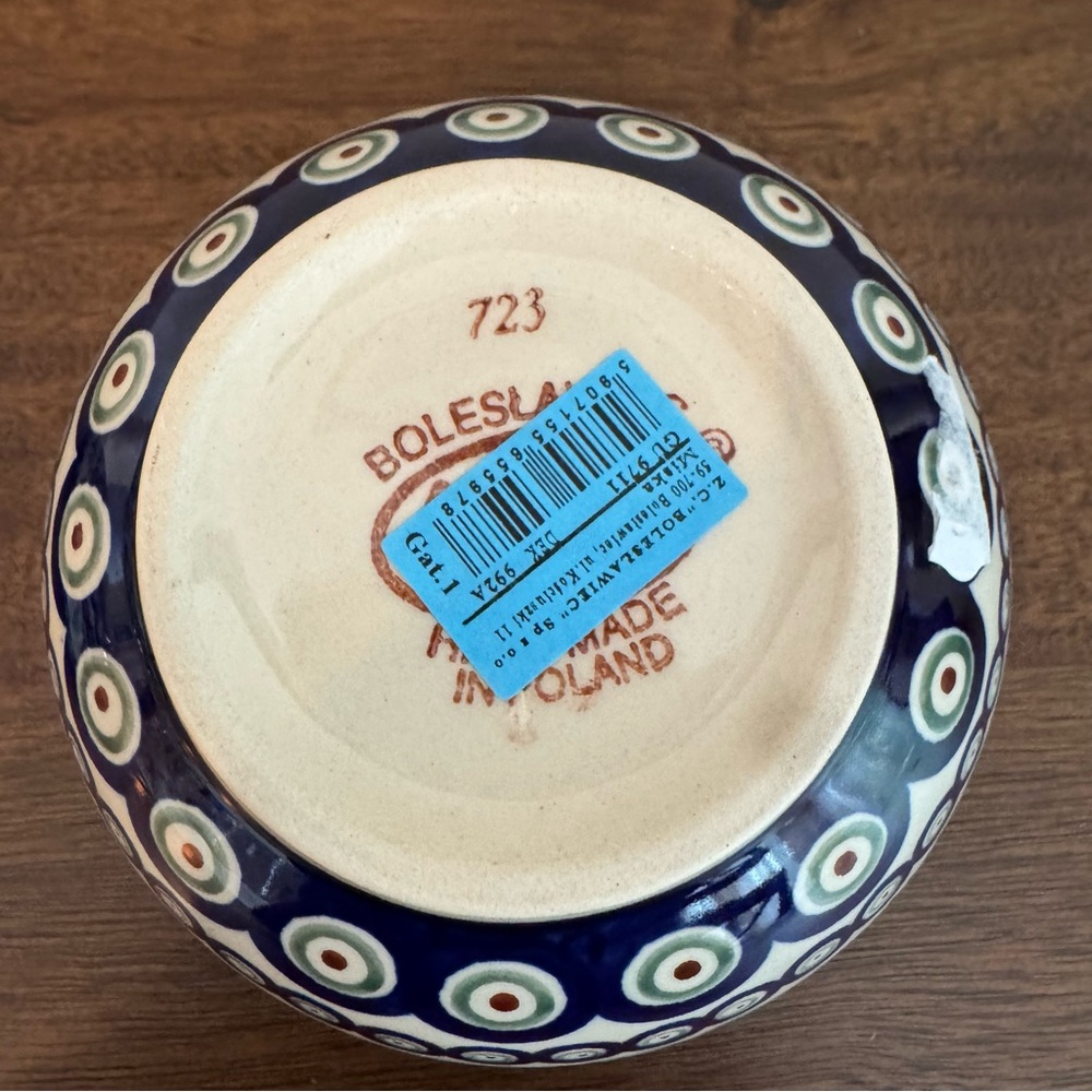 NWT Blue Rose Polish Pottery Reindeer Pine Cereal/Soup Bowl 2 Pcs - Picture 4 of 8